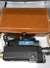Vintage Wittnauer 8mm Cine Twin Movie Camera Projector, Case, Conversion Filter