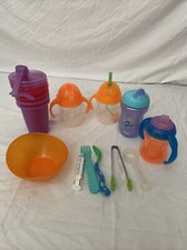 Lot Of 14 Girls Sippy Cups Spill Proof Cups And Other
