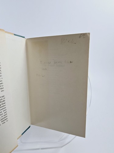 Open 1967 hardcover of *The Fatal Impact* by Alan Moorehead with green dustjacket and white paper.