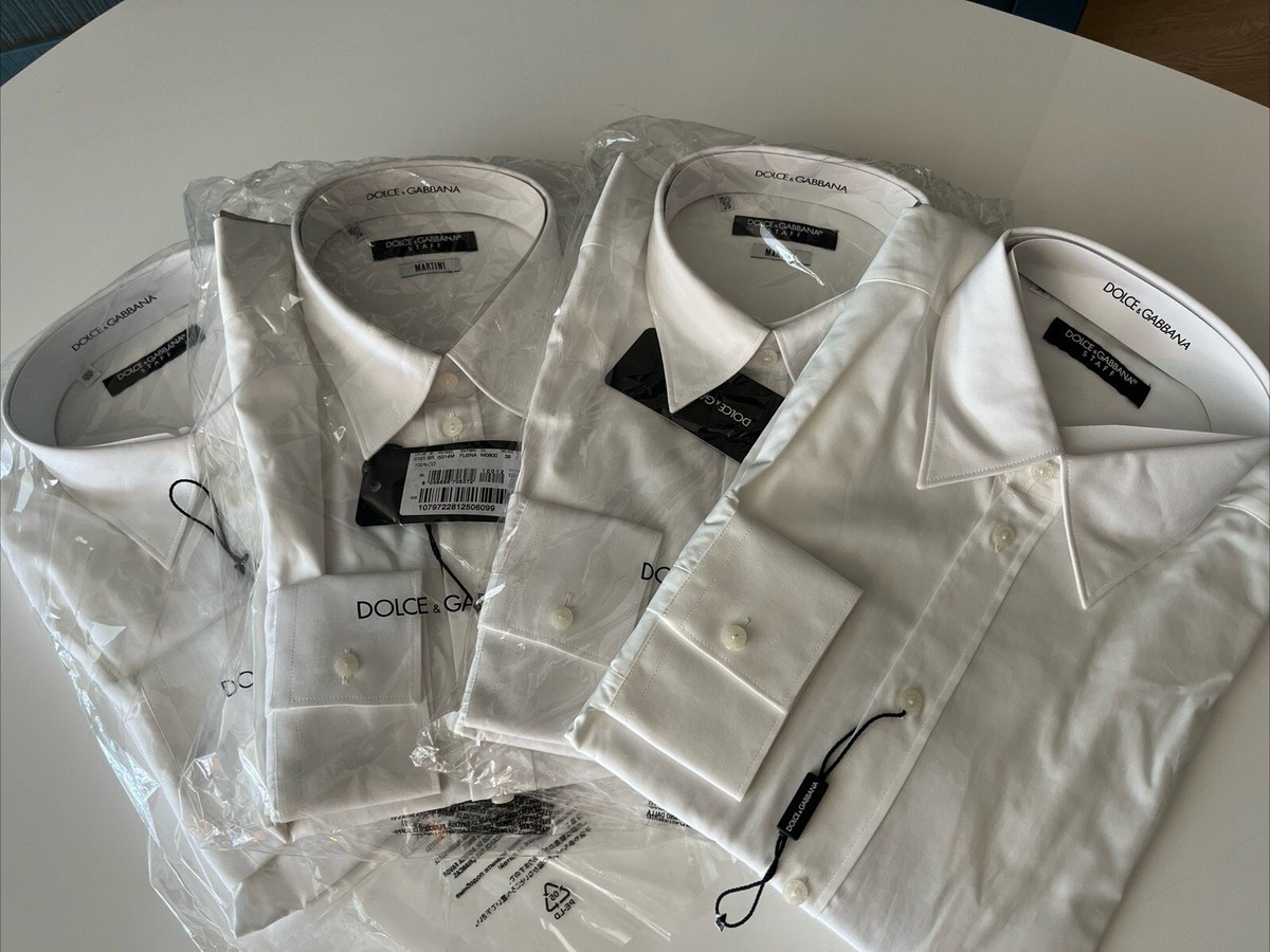 dolce and gabbana white dress shirt Dolce & Gabbana Stretch Poplin Blouse Optic White