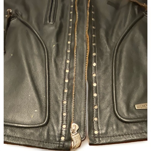 Gilet moto cuir motard Harley Sturges 2012 patch homme M. clous 5 poches - Photo 6/16