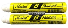 Two Markal B White Tire Chalk Paint Stick Crayon Surface Markers Graffiti Art