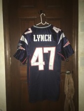 *100% Authentic* Mens Reebok Size 52 JOHN LYNCH Patriots NFL Football Jersey