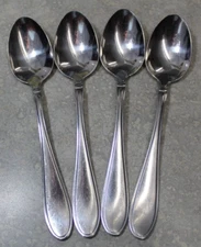 Cambridge Silver GLOSSY Stainless Evanston Set of 4 up to 8 OVAL SOUP SPOONS