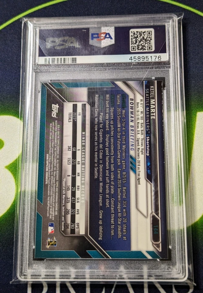 2016 Bowman Chrome KETEL MARTE Rookie Card #144 PSA 10 | DBACKS NLCS MVP LOW POP - Image 4 of 4