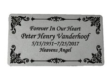 Personalized Engraved Plate, 4.5" x 2.5" Silver Name Plate with Black, Plaque