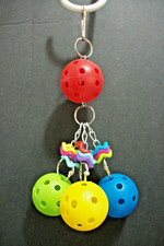 BIRD TOY For Small / Medium Birds Hanging Balls Chains Trinkets Stimulating Fun