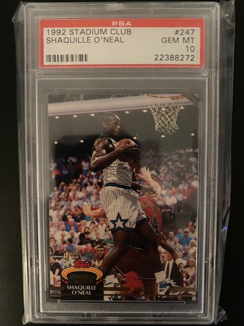 1992 1993 Topps Stadium Club Shaquille O Neal Orlando Magic 247 
