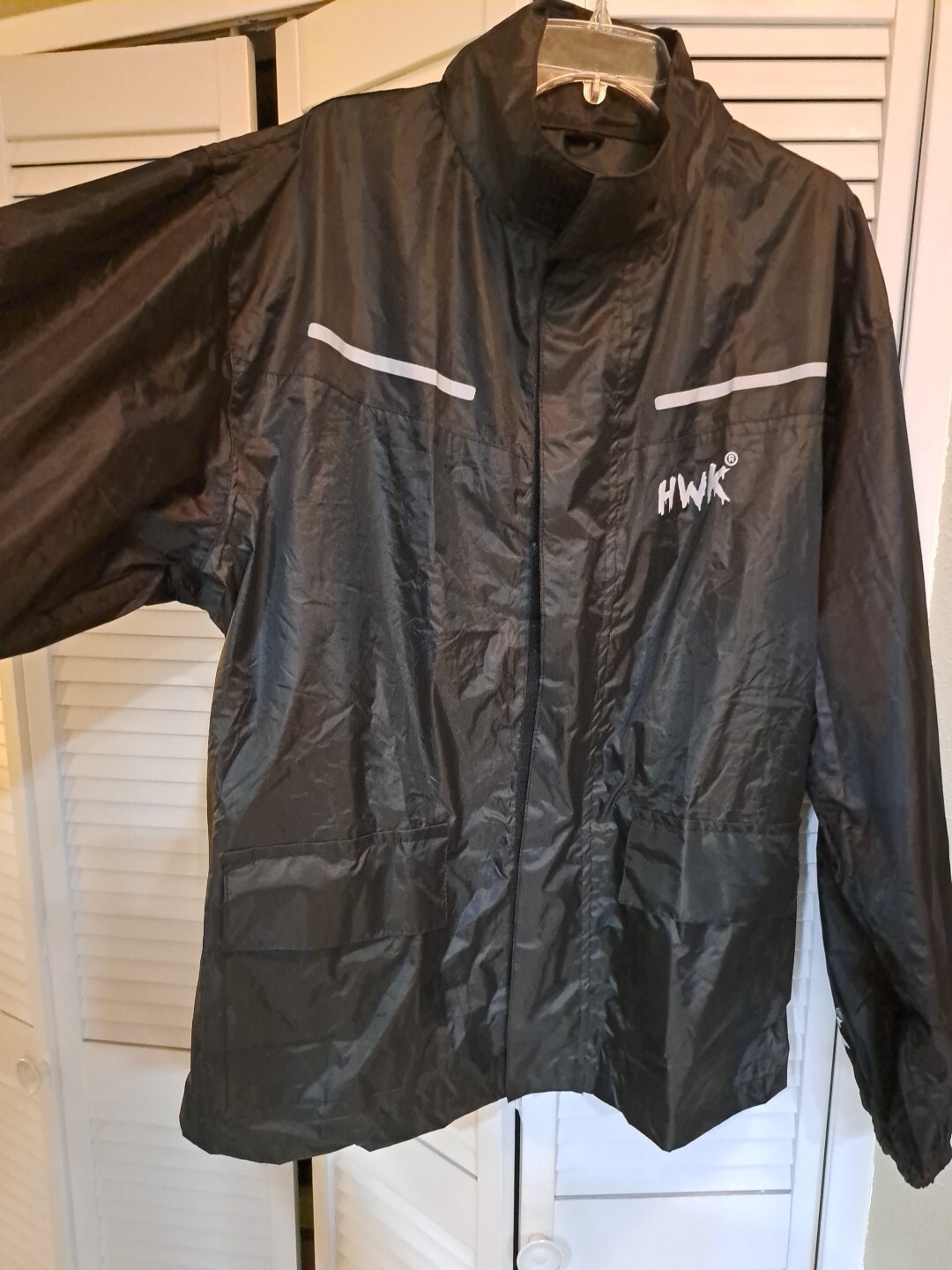 HWK Raincoat For Women XL Stretch Backing Black And Gray Noice.-image
