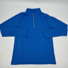 Lululemon Sweater 1/4 Zip Pullover Long Sleeve Blue Men  s Size Large