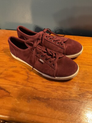 Vans Suede Classic Wine Red Skate Boat Casual Shoes Ladies Clean