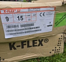 15mm,  Thick Wall 9mm Bore 2m Self-Seal K-Flex Interior Pipe Insulation