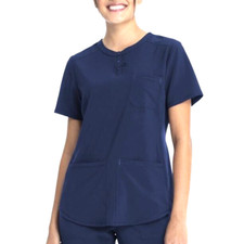 Scrubstar NEW  Woman's Supreme scrub Top size L Indigo w/purple stitch
