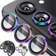 For Samsung Z Fold 5 5G Tempered Glass Metal Camera Lens Screen Protector Case