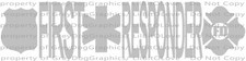 First Responder Vinyl Decal Sticker Paramedic Firefighter Police Officer EMT EMS