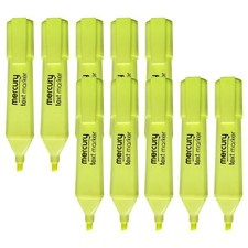 YELLOW Highlighter Pens 1-4.5mm Lines Chisel Tip Marker Pens For Clear Marking