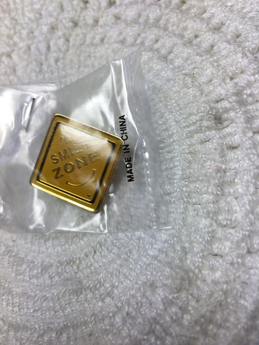 New Mcdonalds Gold Tone Yellow Smile Zone Employee Pin Label Tack Group II - Picture 3 of 5