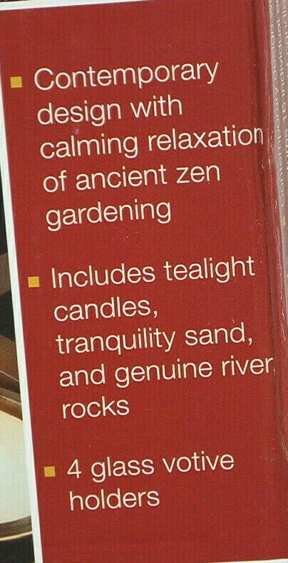 Sarah Peyton Home Tealight Serenity Garden con velas, arena y rocas nuevo S8914 Foto 2 de 4