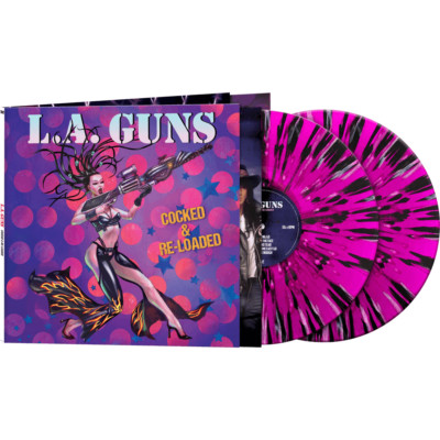 L.A. Guns - Cocked & Re-Loaded (Purple-Black-White Splatter Vinyl