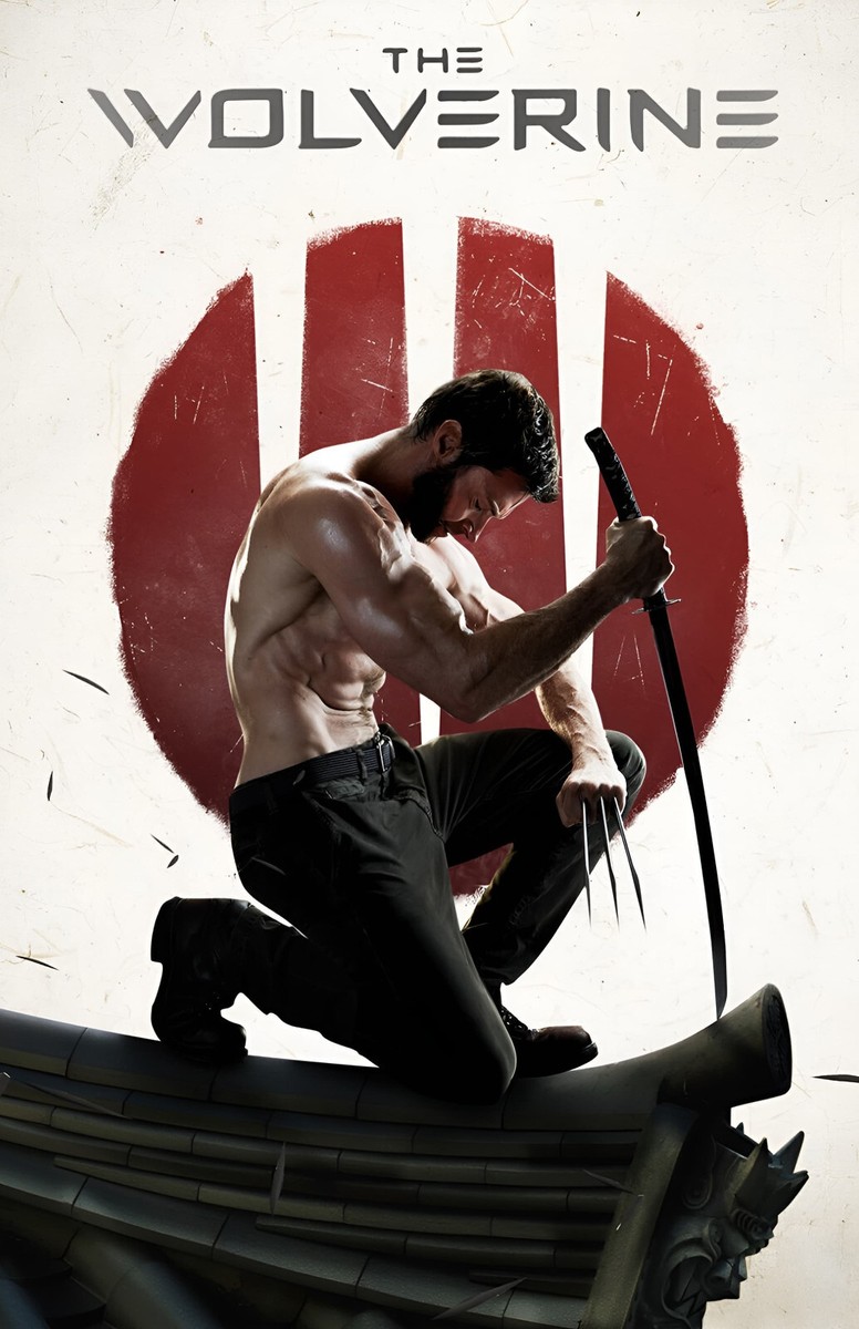 AA5558 The Wolverine Film By James Mangold 2013 Sword Movie Poster