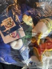 VINTAGE DISNEY DONALD DUCK 65TH ANNIVERSARY HAT BEANBAG PLUSH SET NWT IN BAG