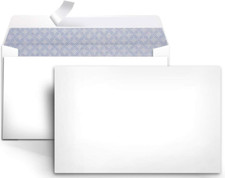 10 Security-Tinted Envelopes 6 Peel Seal - 24 lb - 3 5/8" x 6 1/2"