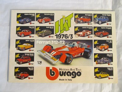 Burago 1976 Catalog Porsche Ferrari Range Rover Mercedes Italy Catalogue Bburago