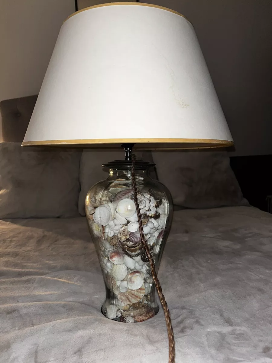 Large Glass Shell Lamp Light Heal s Zara White Company Shade eBay