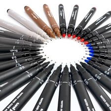 12 x Uni Ball Pin Drawing Pen Fineliner Ultra Fine Line Marker - in 5 Colours