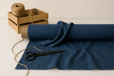 Blue Sapphire Linen Blend Fabric by the Yard – Sewing, Apparel & Crafts Material