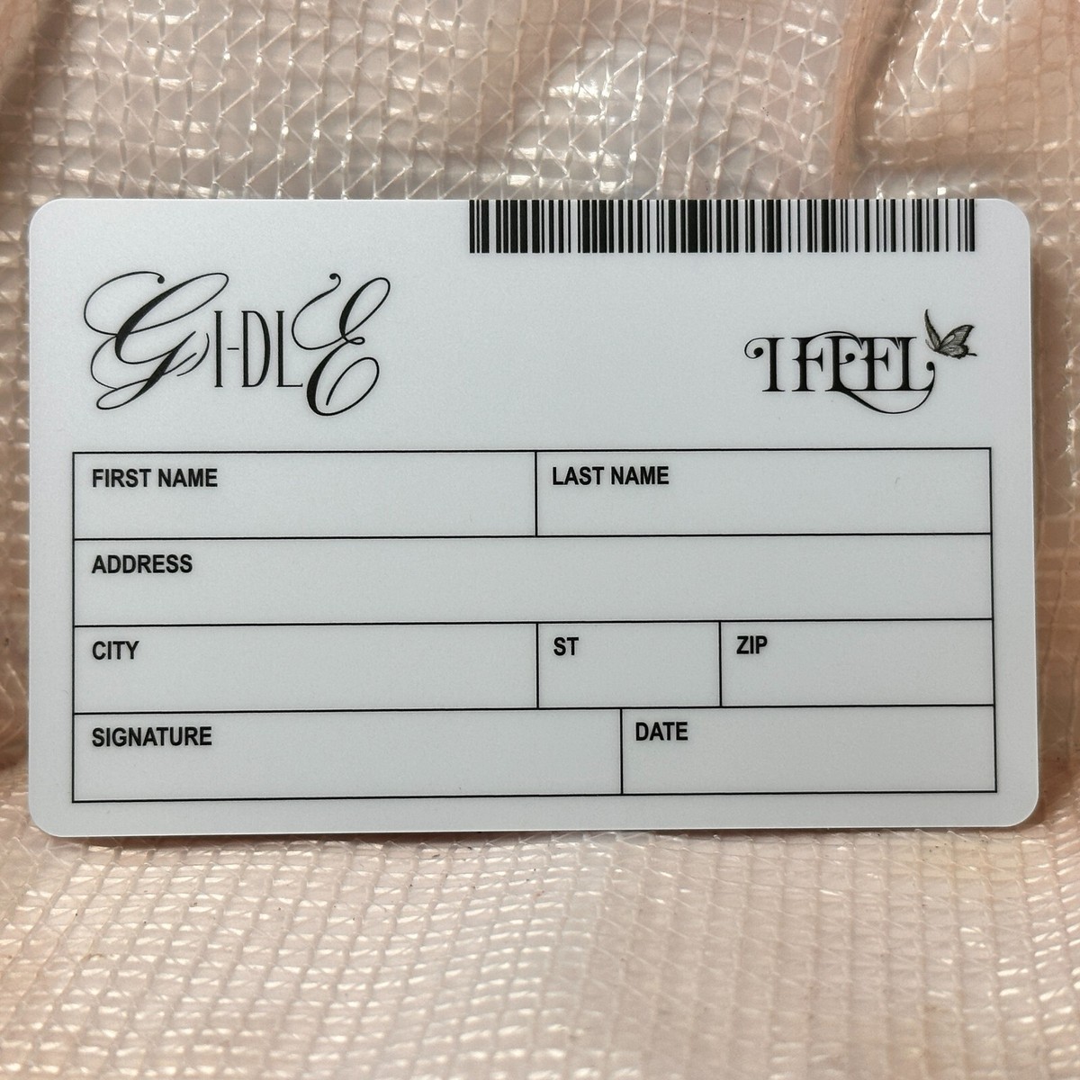 Minnie Official ID Card (G)I-dle 6th Mini Album I Feel CUBE