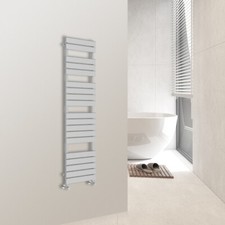 Designer Bathroom Flat Panel Heated Towel Rail Radiator Chrome White Grey Black