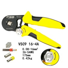 VSC9 16-4A 0.08-16mm2 23-5AWG Crimp Pliers Tube Bootlace Terminal Crimping Tool