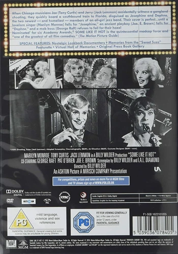 Some Like It Hot DVD Comedy (2016) Jack Lemmon Free Royal Mail Delivery - Image 2 of 4