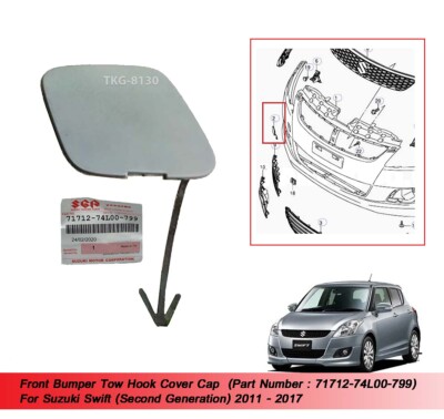 Front Bumper Tow Hook Cap 71712-74L00-799 Fit Suzuki Swift 2011