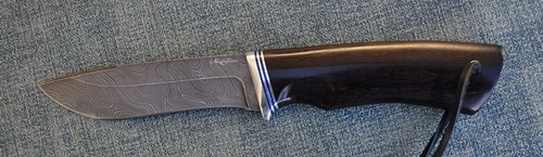 Damaszener Stahl Outdoor Messer Handarbeit Nazarov Knives Russland HRC 62 Кречет - Bild 3 von 15