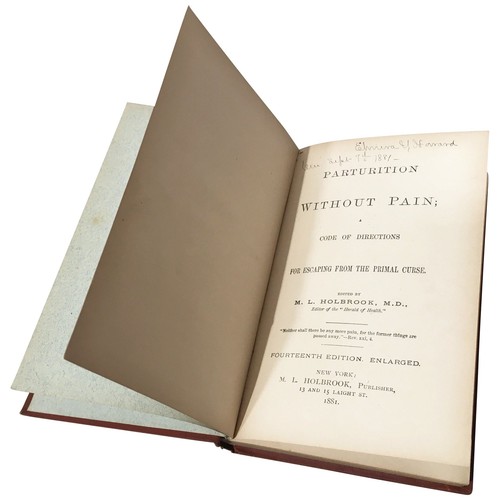 M L Holbrook / Parturition Without Pain Code of Directions for Escaping 1881 - Imagen 2 de 2
