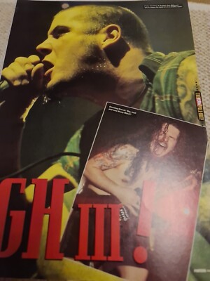 Vintage PANTERA DIMEBAG DARRELL VINNIE PAUL PHIL ANSELMO A4 POSTER RAW MAGAZINE 