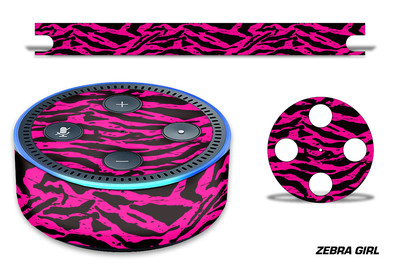 Skin Decal Wrap for the Amazon Echo Dot 2nd Gen Alexa Graphics Stickers ZEBRA