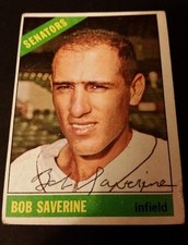 Bob Saverine Senators 1966 Topps #312 Orioles Authentic Signed Autograph JG2