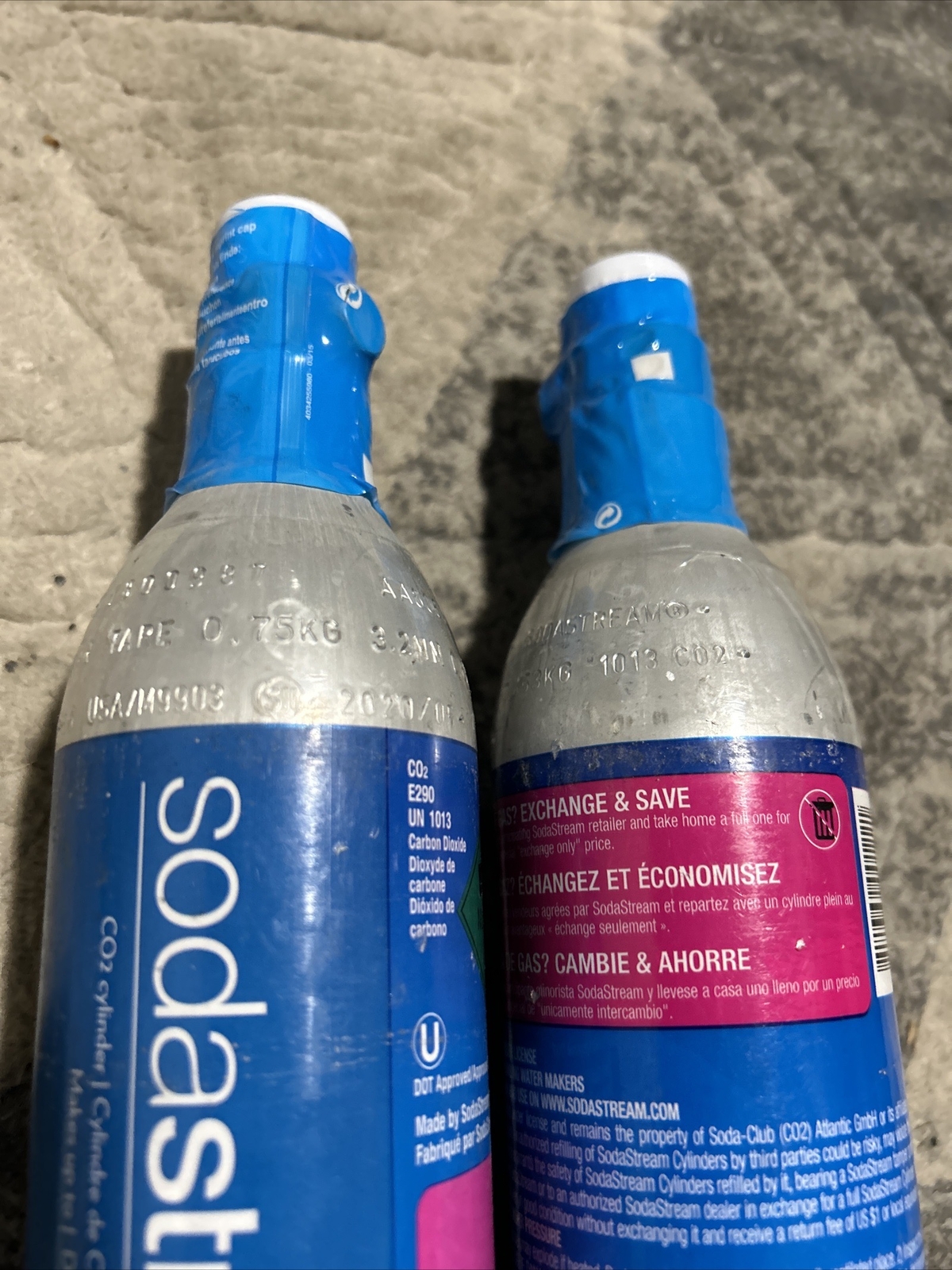 New SodaStream 60L CO2 Cylinder Replacement Canisters 3/28 Full New Lot