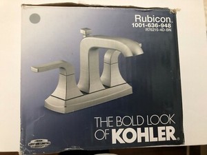 KOHLER Rubicon 4 in. Centerset Bathroom Faucet Brushed ...