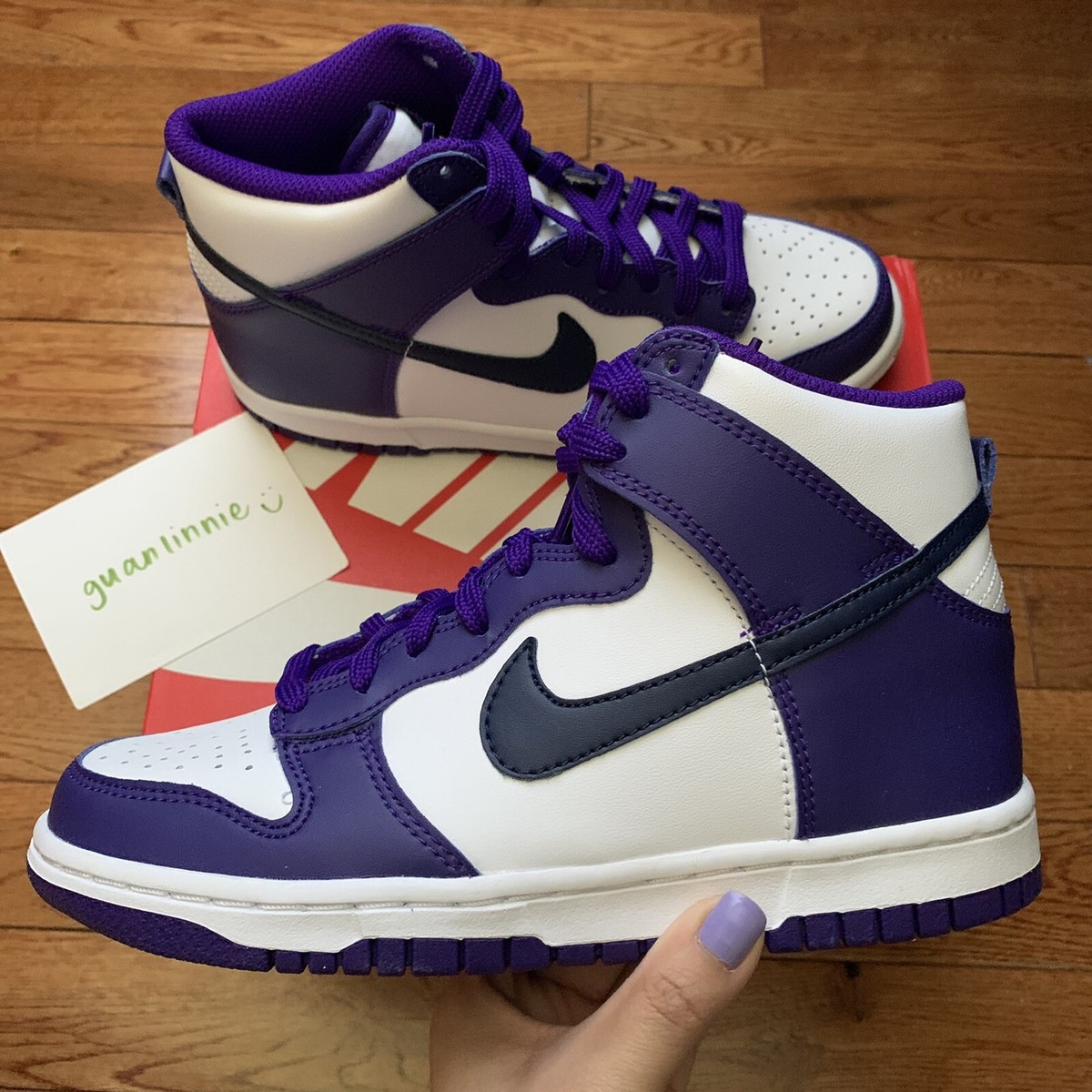 Nike Dunk High Electro Purple Midnight Navy Size 4.5Y/6W DH9751