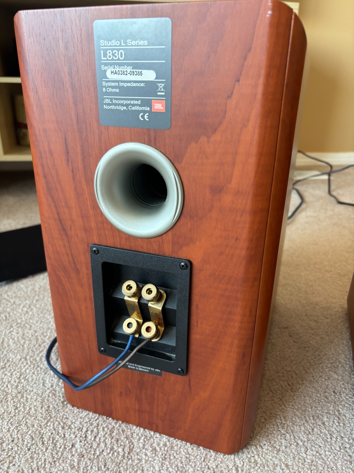 JBL L830 CH 3Way Bookshelf 6" Speakers (Pair, Cherry) 370 for the