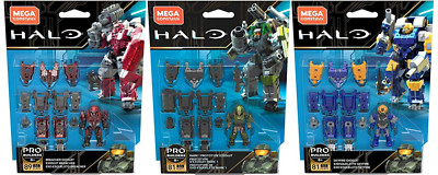 Mega Construx HALO Mark 1 Prototype - Breacher - Skyfire - Set of 3 Exosuit NEW