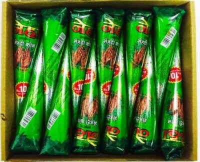 12 Neha Henna Mehndi Cone Natural Herbal Temporary Tattoo  Paint ,Mehandi,