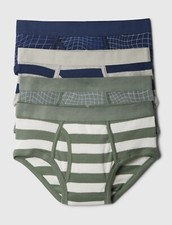 Gap Kids Boys Organic Underwear Briefs Pack 4 STRIPED Size X-Large XL 12 NEW
