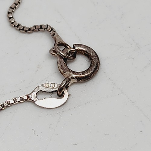 Collana con ciondolo triplo cuore diamante naturale .15 ct oro rosa 14 kt e argento 925 - Foto 8 di 8