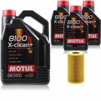 MANN-FILTER Inspektionspaket 8L Motul 8100 X-Clean+ 5W-30 FüR Audi A5 Cabriolet