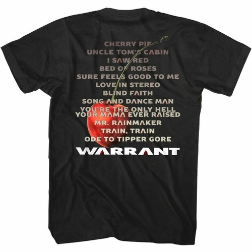 Warrant Cherry Pie Album Song List 1990 Men's T Shirt Rock Concert Music Merch - Picture 6 of 6